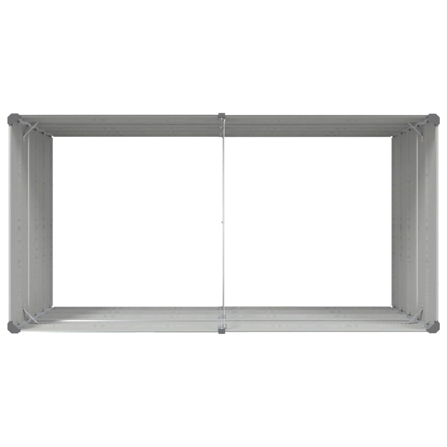 vidaXL Planter Light Grey 195 x 100 x 75 cm Galvanised Steel