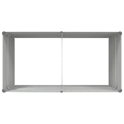 vidaXL Planter Light Grey 195 x 100 x 75 cm Galvanised Steel