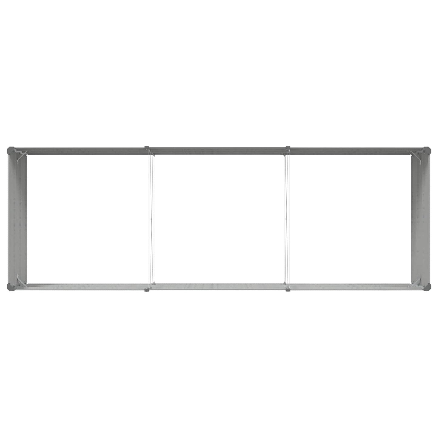vidaXL Planter Light Grey 290 x 100 x 45 cm Galvanised Steel