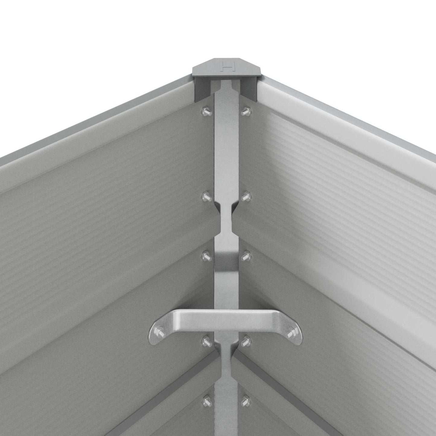 vidaXL Planter Light Grey 290 x 100 x 75 cm Galvanised Steel