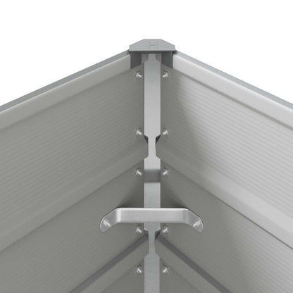 vidaXL Planter Light Grey 290 x 100 x 75 cm Galvanised Steel