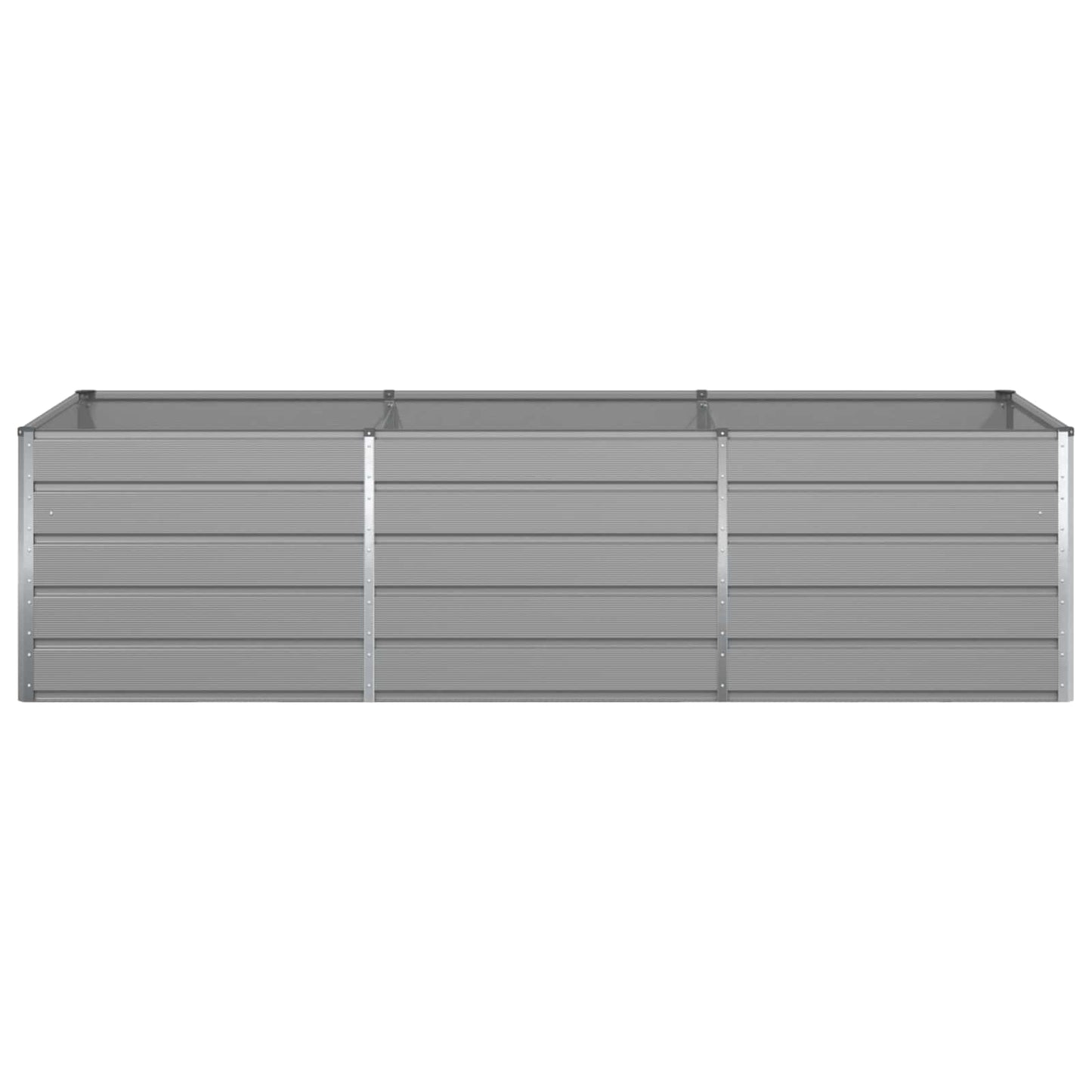 vidaXL Planter Light Grey 290 x 100 x 75 cm Galvanised Steel