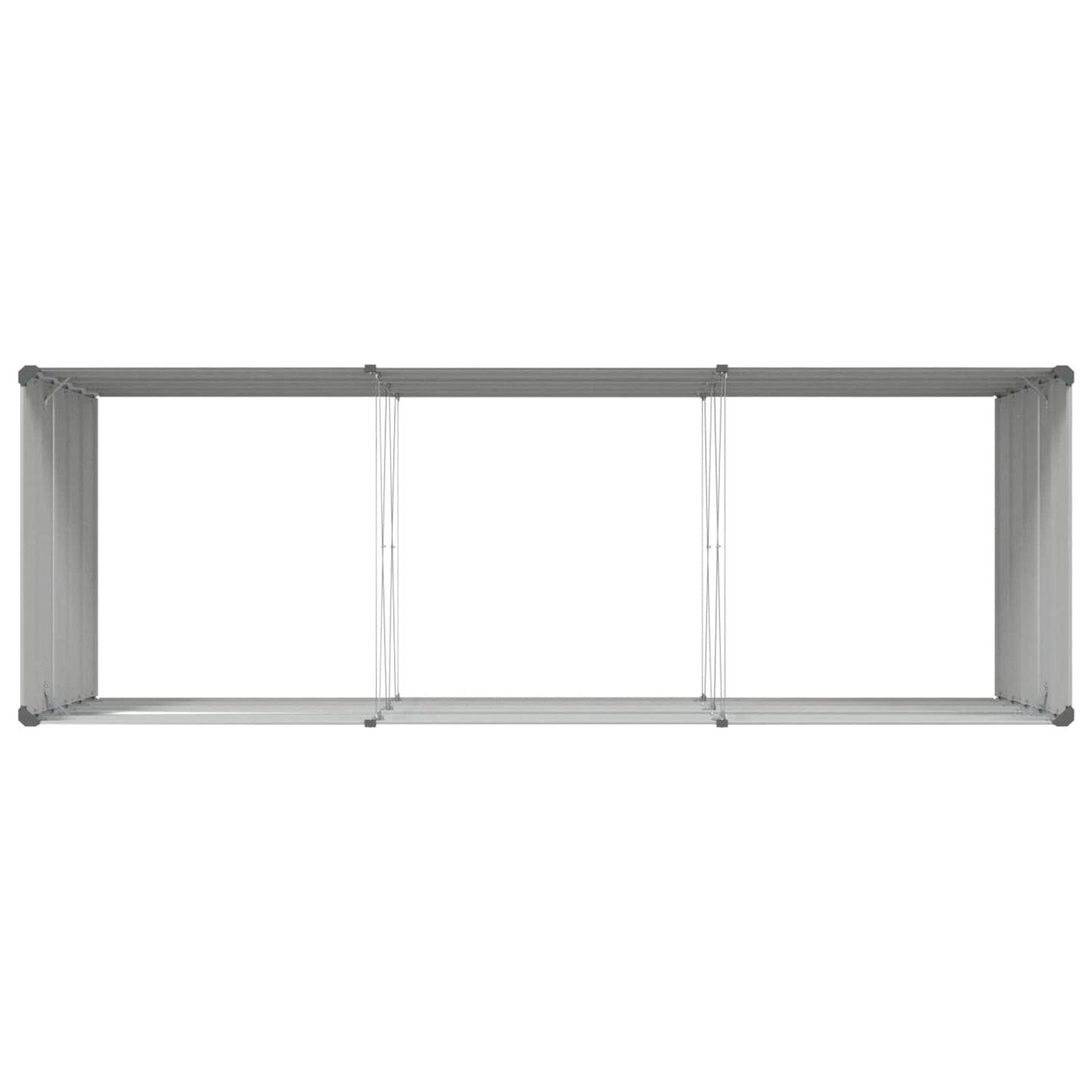 vidaXL Planter Light Grey 290 x 100 x 75 cm Galvanised Steel