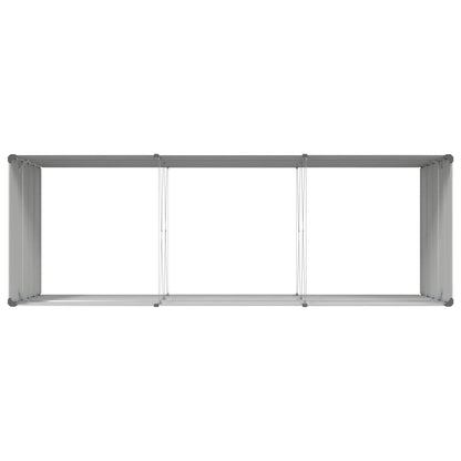 vidaXL Planter Light Grey 290 x 100 x 75 cm Galvanised Steel