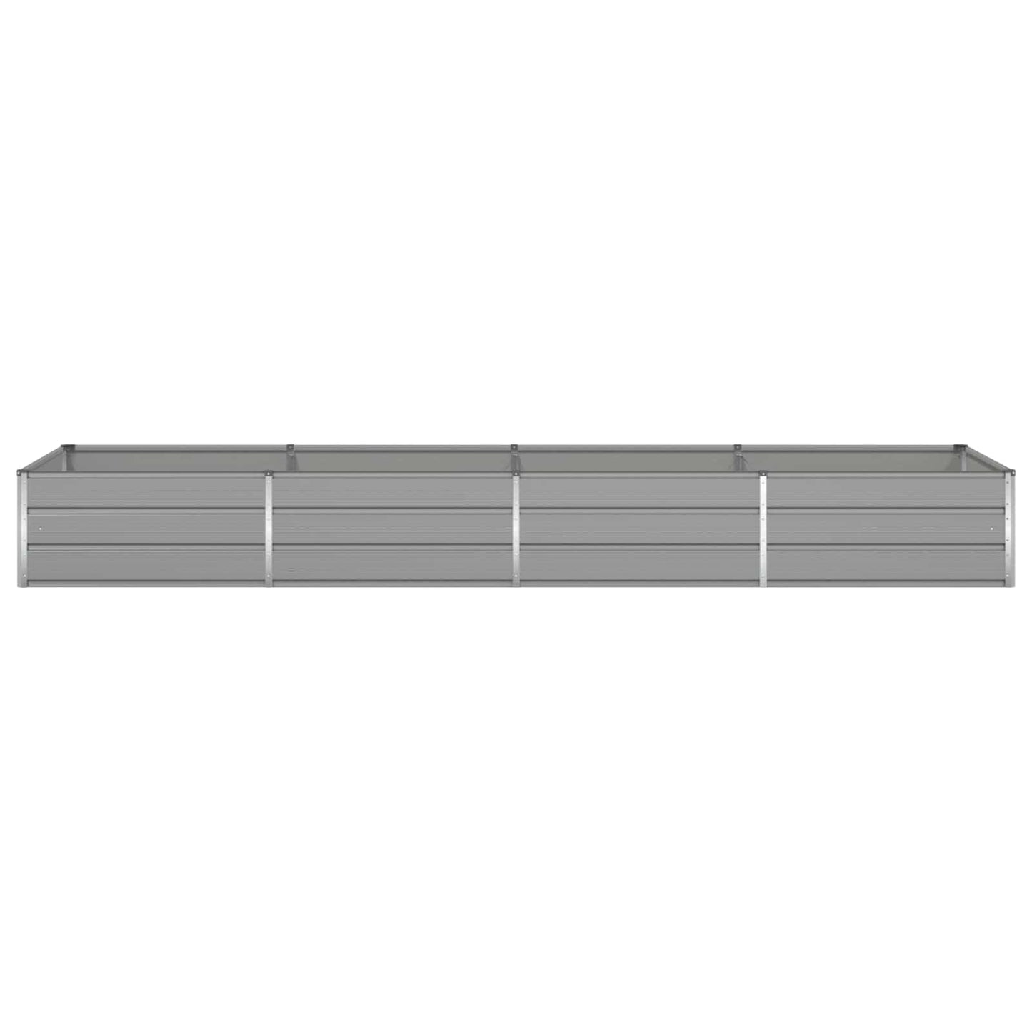 vidaXL Planter Light Grey 385 x 100 x 45 cm Galvanised Steel
