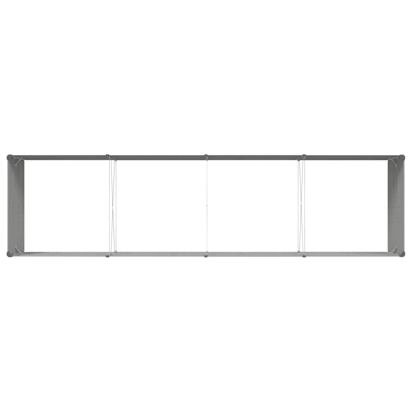 vidaXL Planter Light Grey 385 x 100 x 45 cm Galvanised Steel