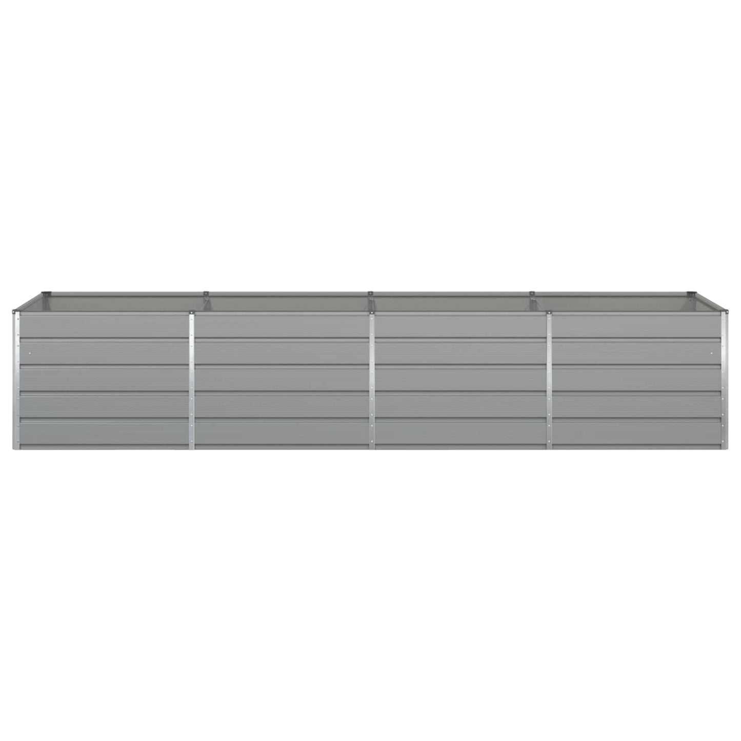 vidaXL Planter Light Grey 385 x 100 x 75 cm Galvanised Steel