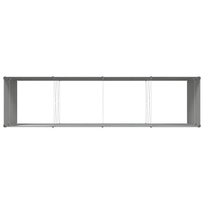 vidaXL Planter Light Grey 385 x 100 x 75 cm Galvanised Steel
