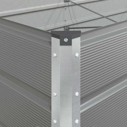vidaXL Planter Light Grey 480 x 100 x 45 cm Galvanised Steel