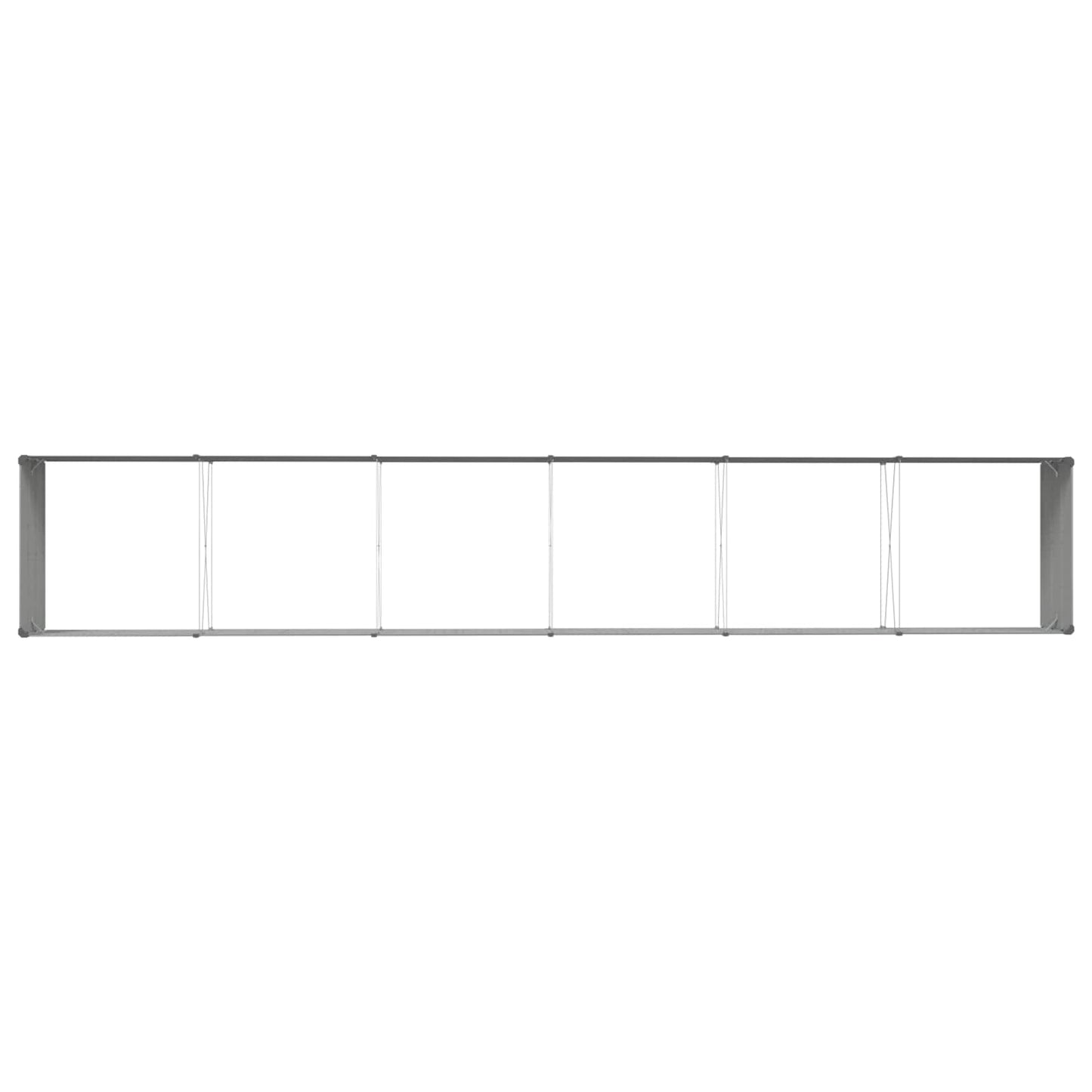 vidaXL Planter Light Grey 580 x 100 x 45 cm Galvanised Steel