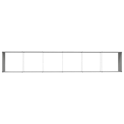 vidaXL Planter Light Grey 580 x 100 x 45 cm Galvanised Steel