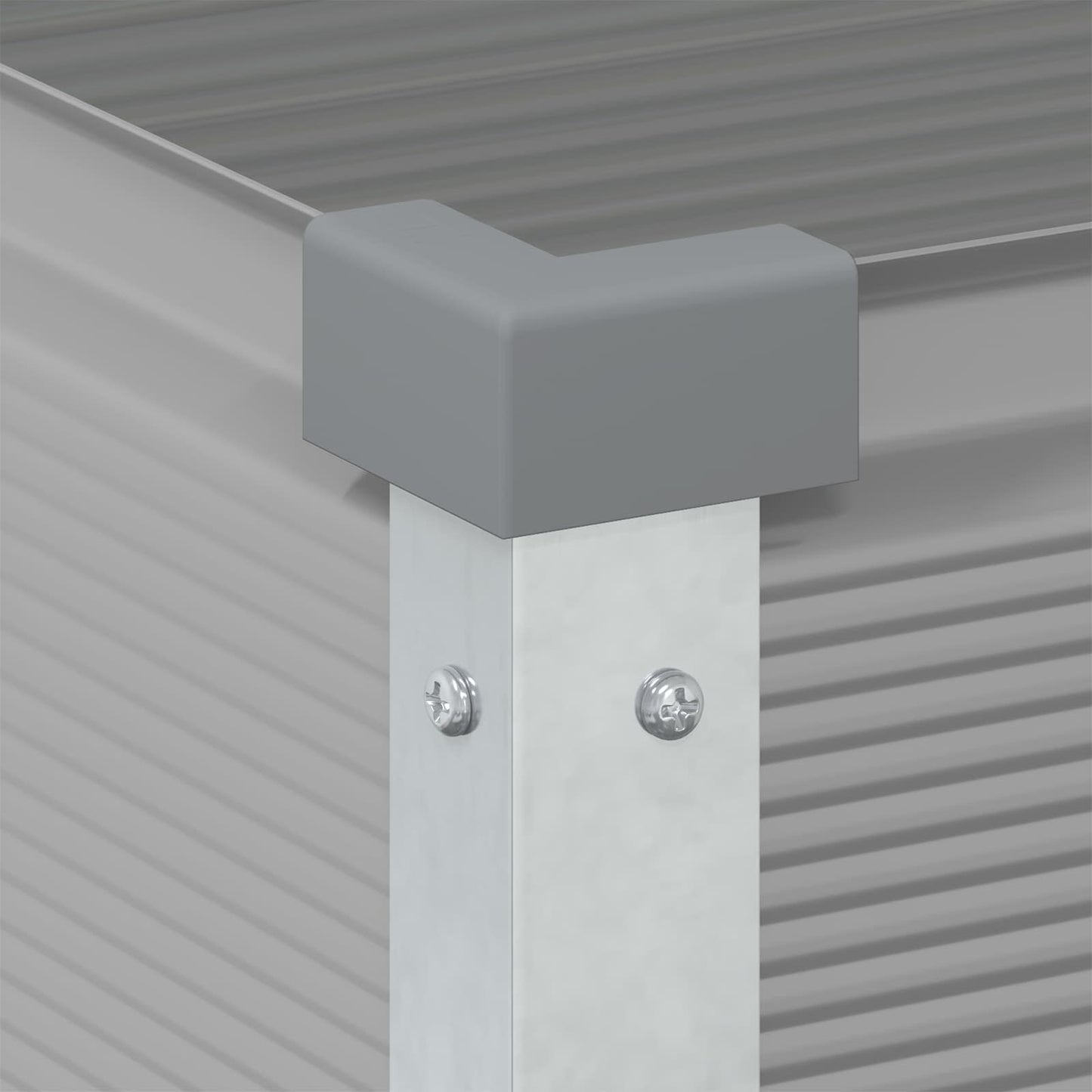 vidaXL Planter Light Grey 100 x 45 x 90 cm Galvanised Steel