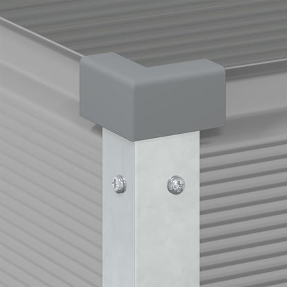 vidaXL Planter Light Grey 100 x 45 x 90 cm Galvanised Steel