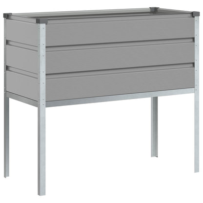 vidaXL Planter Light Grey 100 x 45 x 90 cm Galvanised Steel