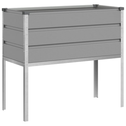 vidaXL Planter Light Grey 100 x 45 x 90 cm Galvanised Steel