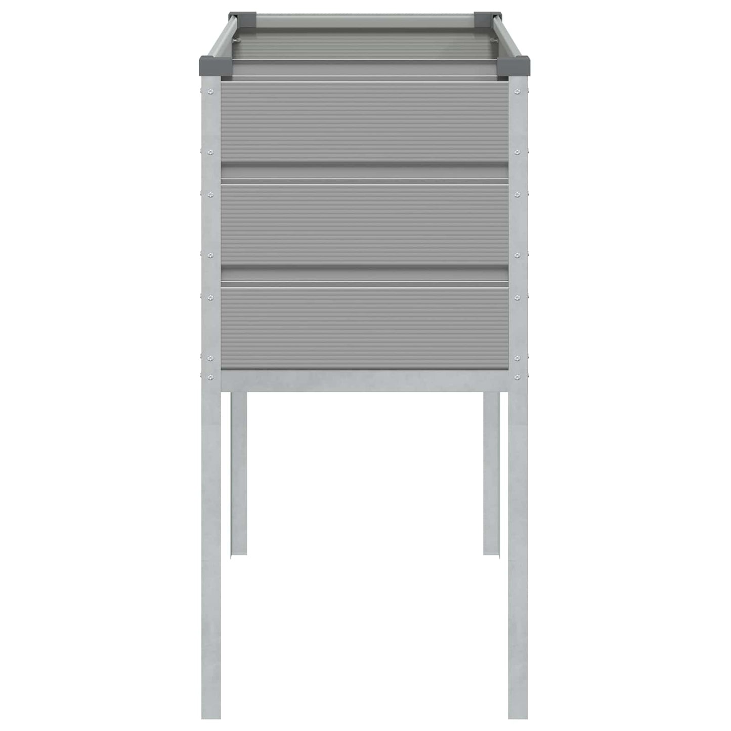 vidaXL Planter Light Grey 100 x 45 x 90 cm Galvanised Steel