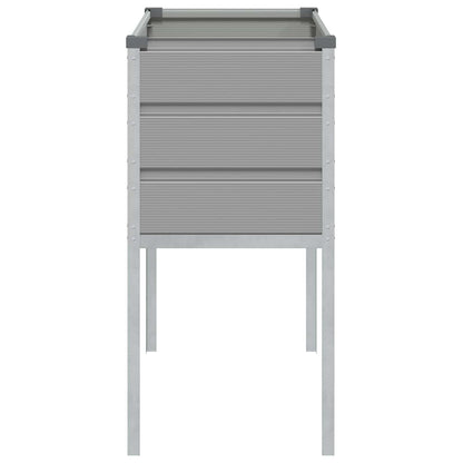 vidaXL Planter Light Grey 100 x 45 x 90 cm Galvanised Steel