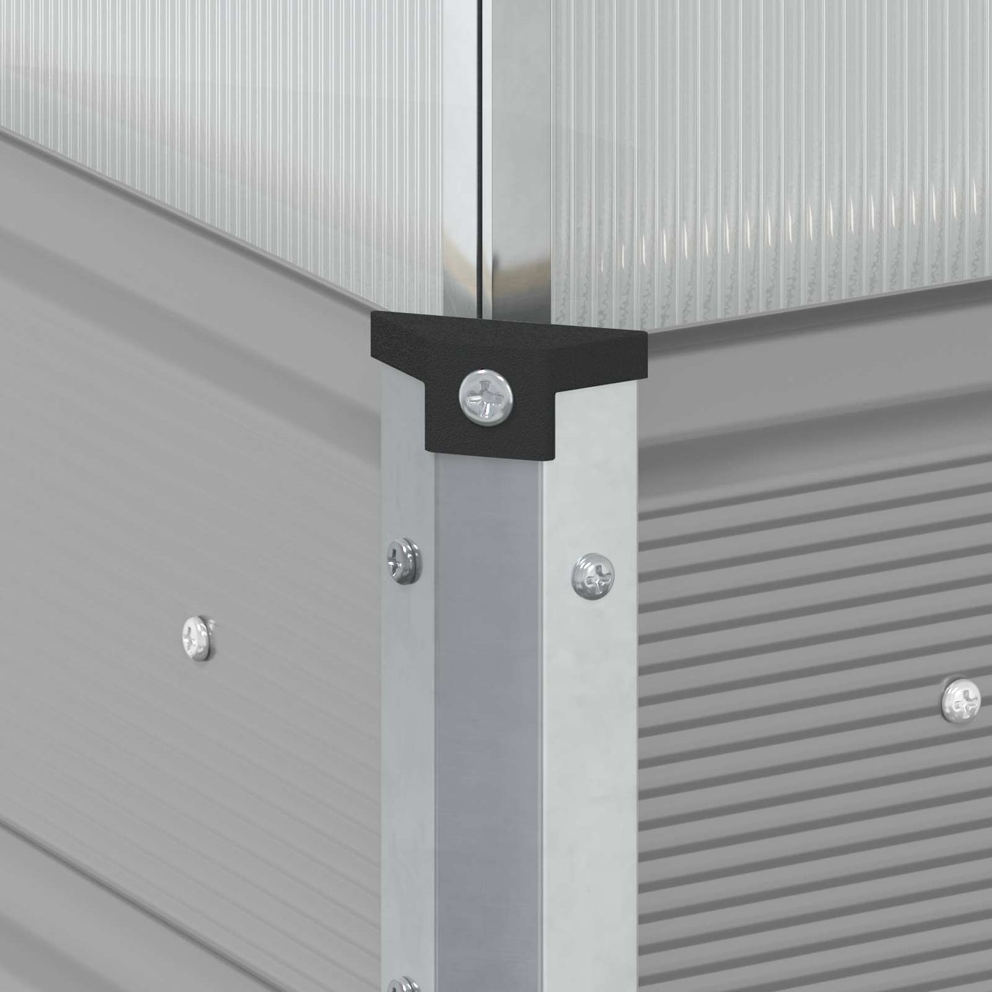 vidaXL Planter Light Grey 100 x 100 x 77 cm Galvanised Steel