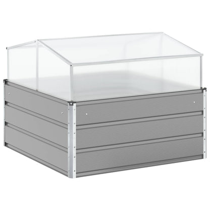 vidaXL Planter Light Grey 100 x 100 x 77 cm Galvanised Steel