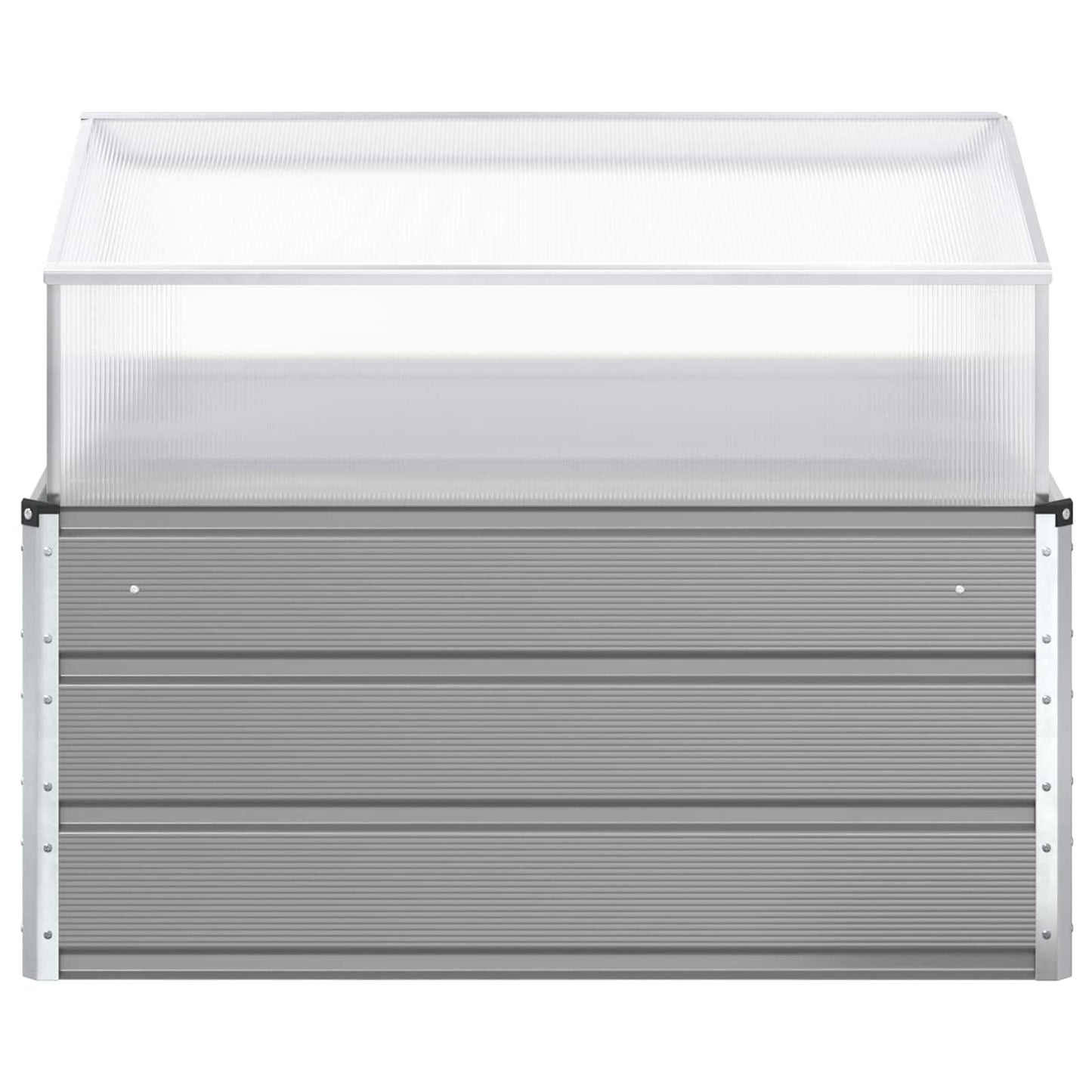 vidaXL Planter Light Grey 100 x 100 x 77 cm Galvanised Steel