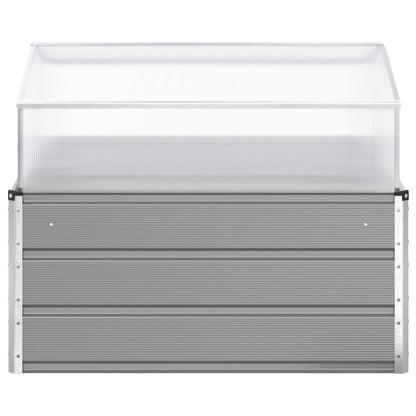 vidaXL Planter Light Grey 100 x 100 x 77 cm Galvanised Steel
