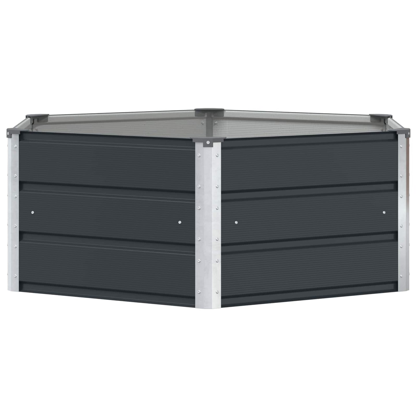 vidaXL Planter Anthracite 129 x 129 x 45 cm Steel