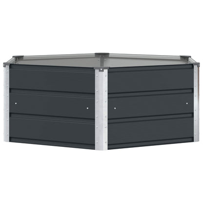 vidaXL Planter Anthracite 129 x 129 x 45 cm Steel