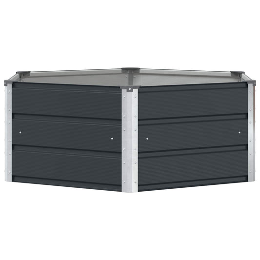 vidaXL Planter Anthracite 129 x 129 x 45 cm Steel