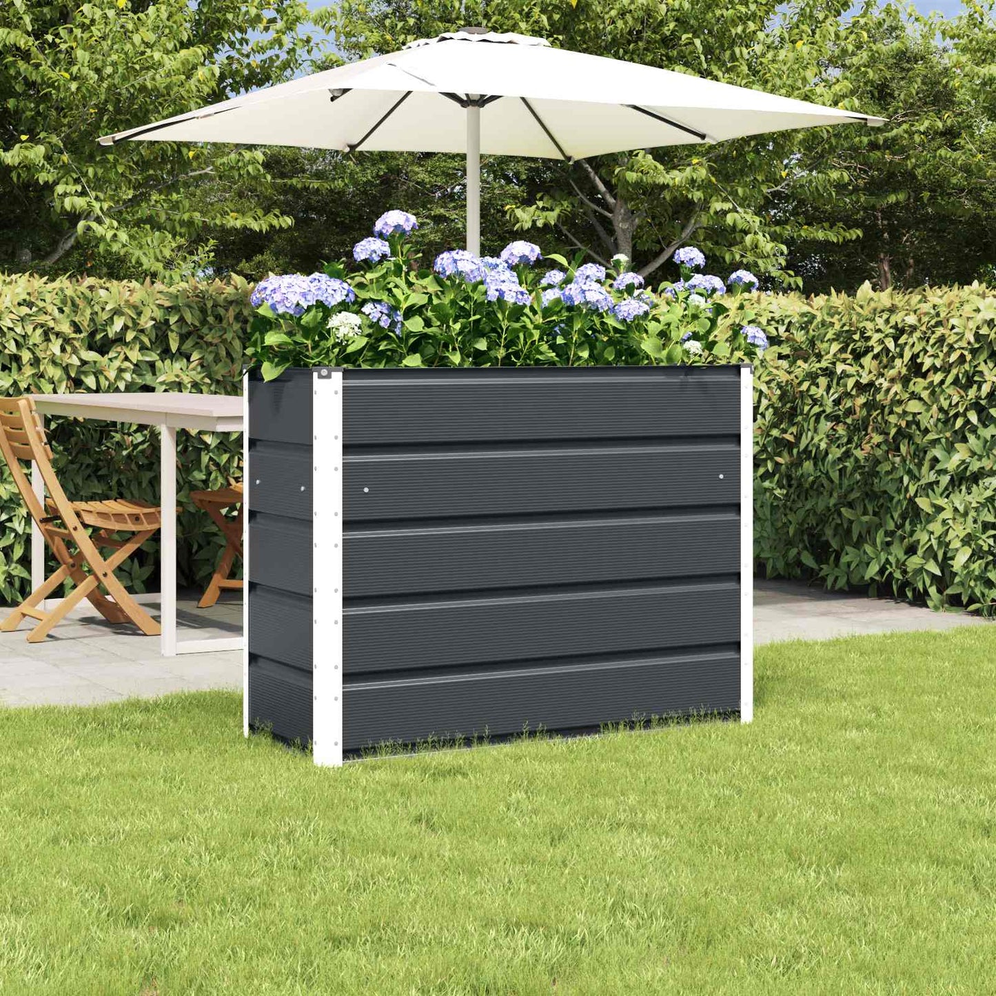 vidaXL Planter Anthracite 100 x 40 x 75 cm Steel