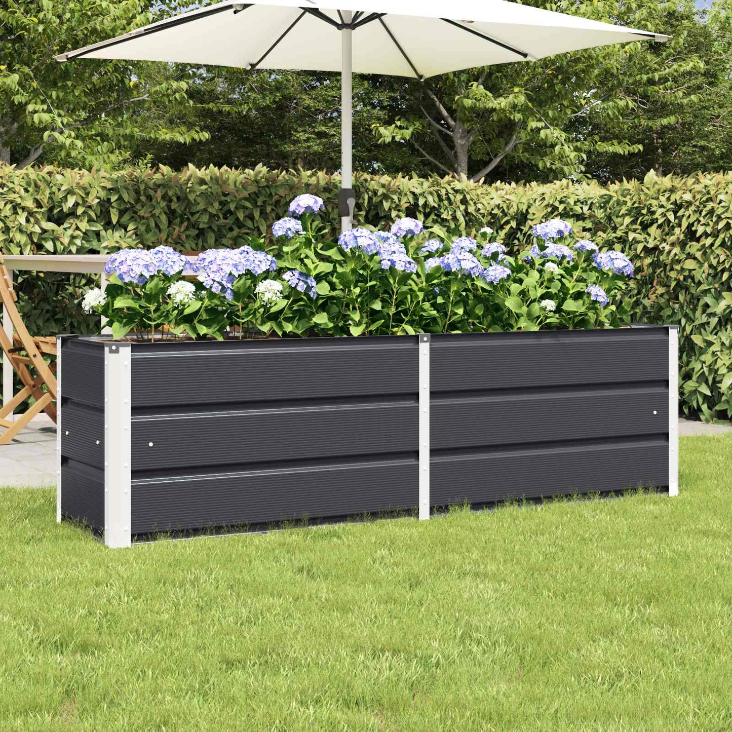 vidaXL Planter Anthracite 160 x 40 x 45 cm Steel