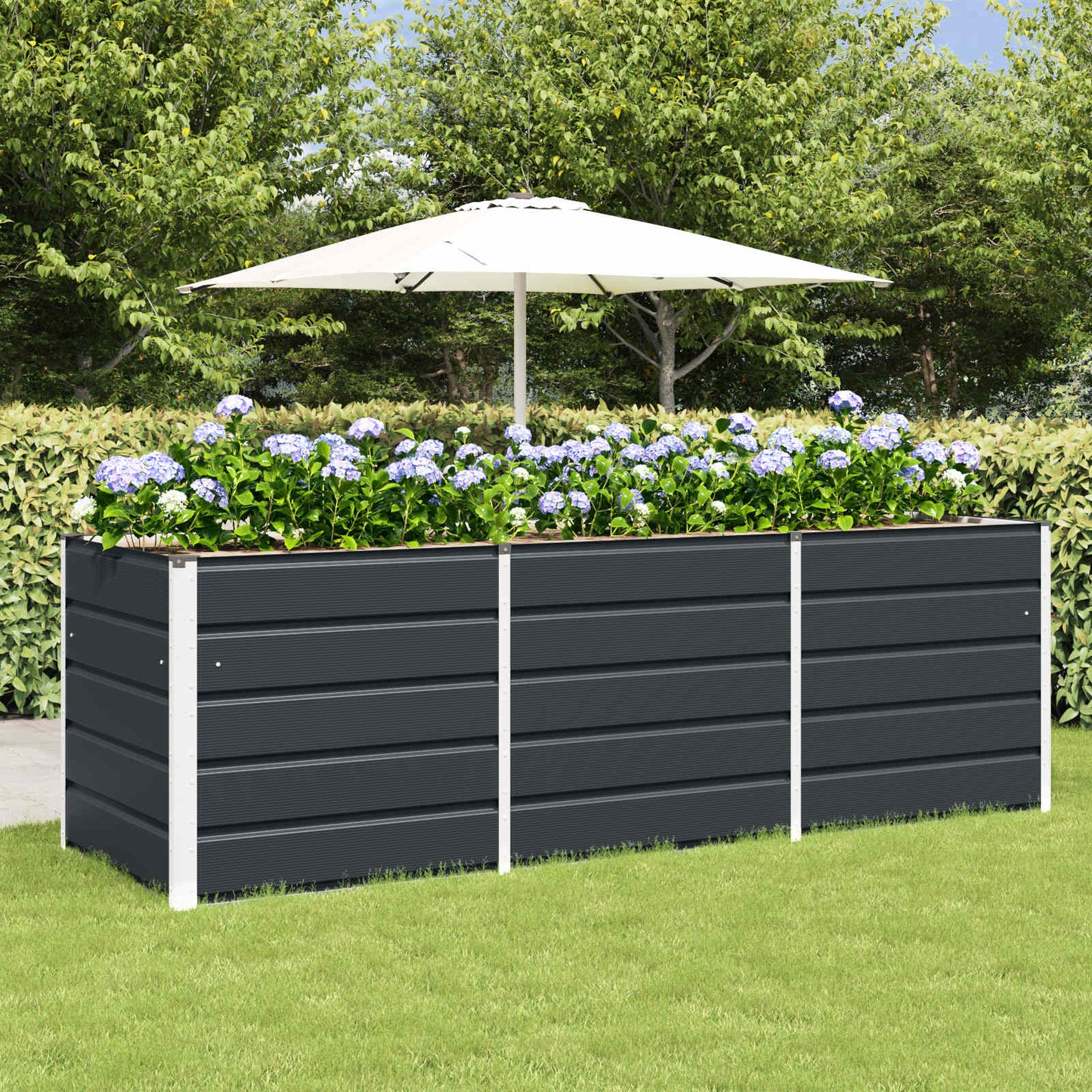 vidaXL Planter Anthracite 240 x 80 x 75 cm Steel