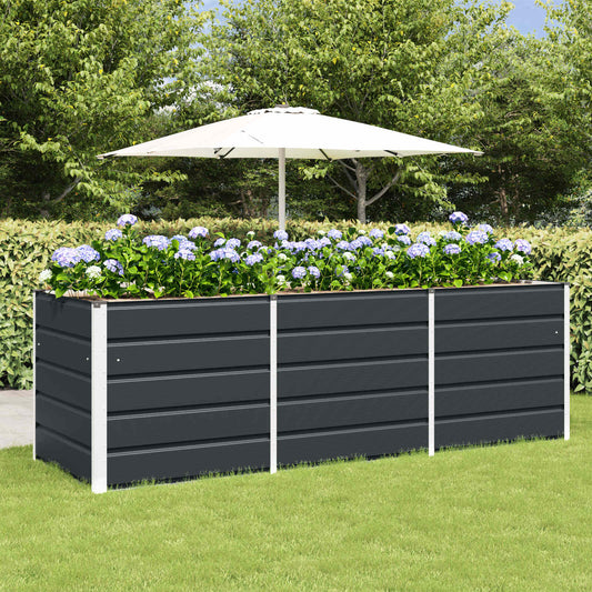 vidaXL Planter Anthracite 240 x 80 x 75 cm Steel