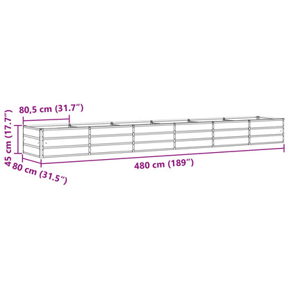 vidaXL Planter Anthracite 480 x 80 x 45 cm Steel