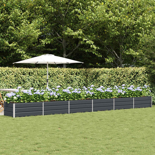 vidaXL Planter Anthracite 600 x 80 x 45 cm Steel