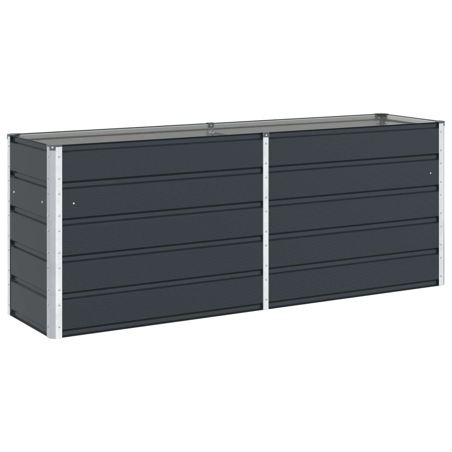 vidaXL Planter Anthracite 195 x 50 x 77 cm Galvanised Steel