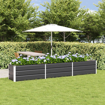 vidaXL Planter Anthracite 290 x 50 x 45 cm Galvanised Steel