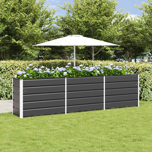 vidaXL Planter Anthracite 290 x 50 x 75 cm Galvanised Steel
