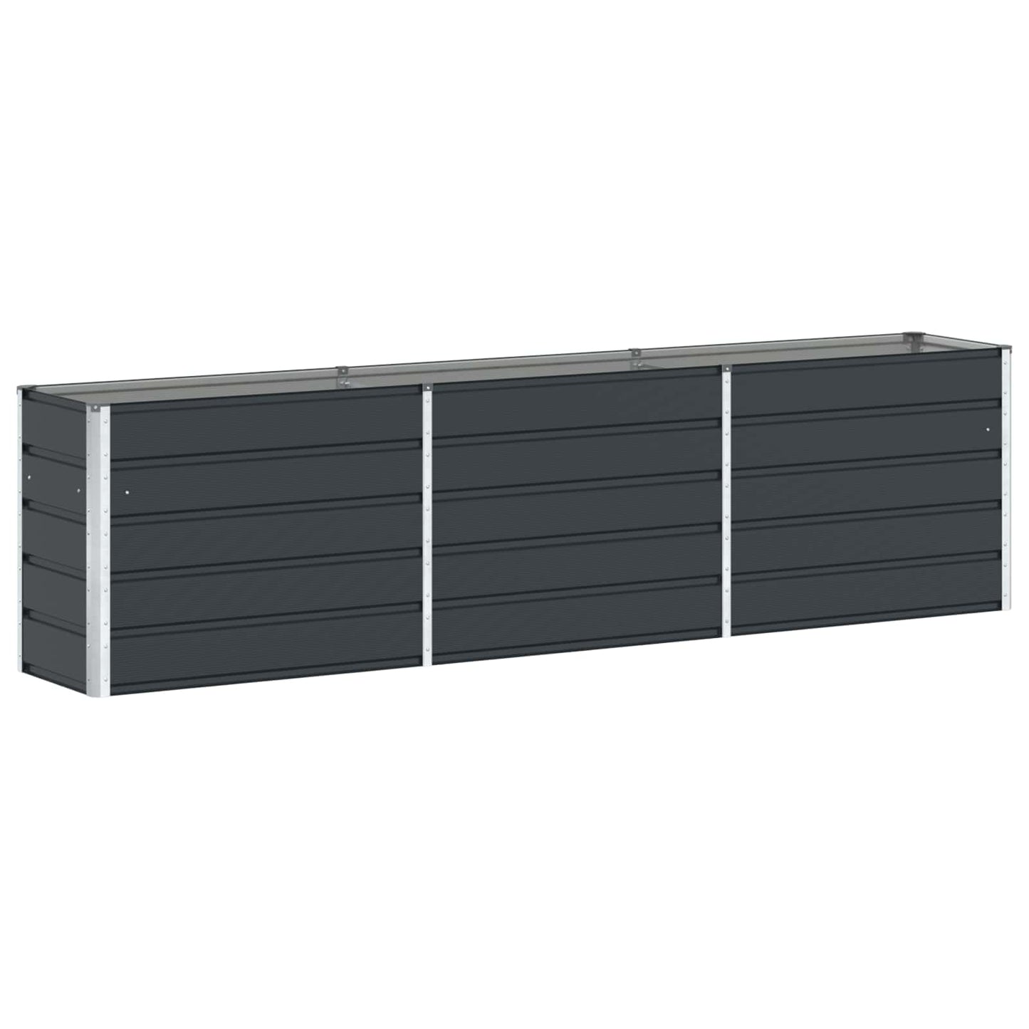 vidaXL Planter Anthracite 290 x 90 x 77 cm Galvanised Steel