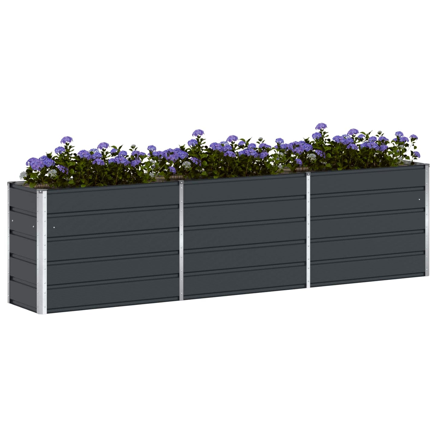 vidaXL Planter Anthracite 290 x 90 x 77 cm Galvanised Steel