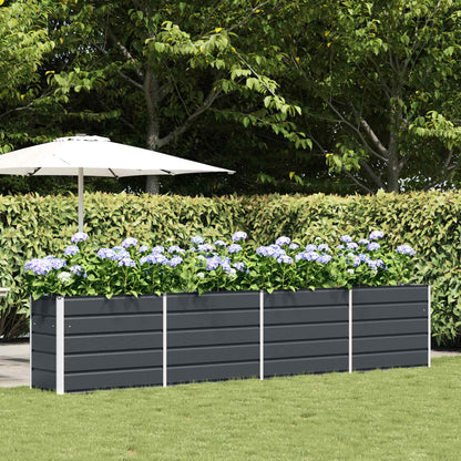 vidaXL Planter Anthracite 385 x 50 x 75 cm Galvanised Steel