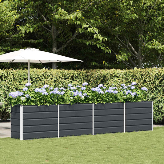 vidaXL Planter Anthracite 385 x 50 x 75 cm Galvanised Steel