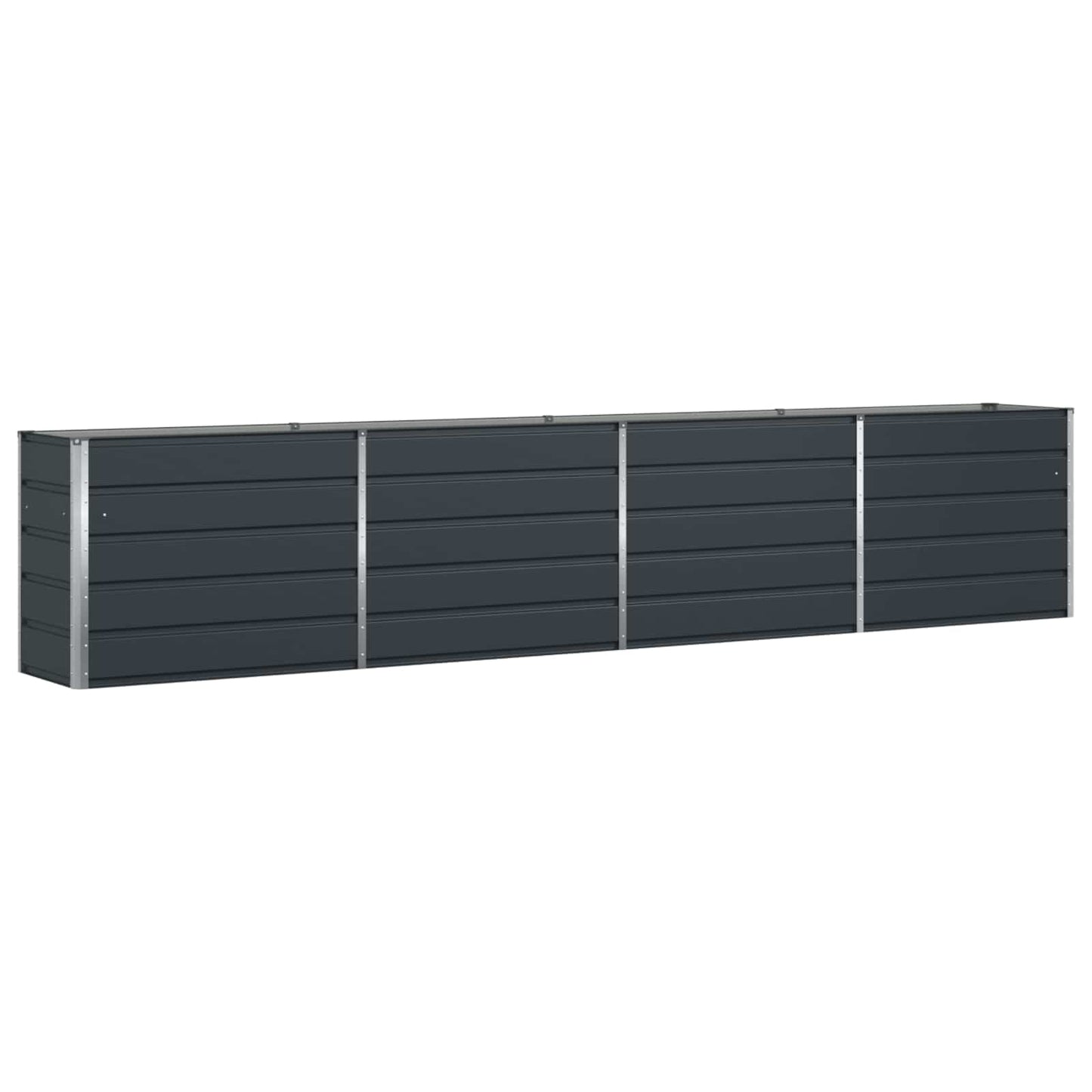 vidaXL Planter Anthracite 385 x 50 x 75 cm Galvanised Steel