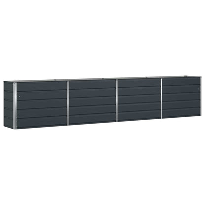 vidaXL Planter Anthracite 385 x 50 x 75 cm Galvanised Steel