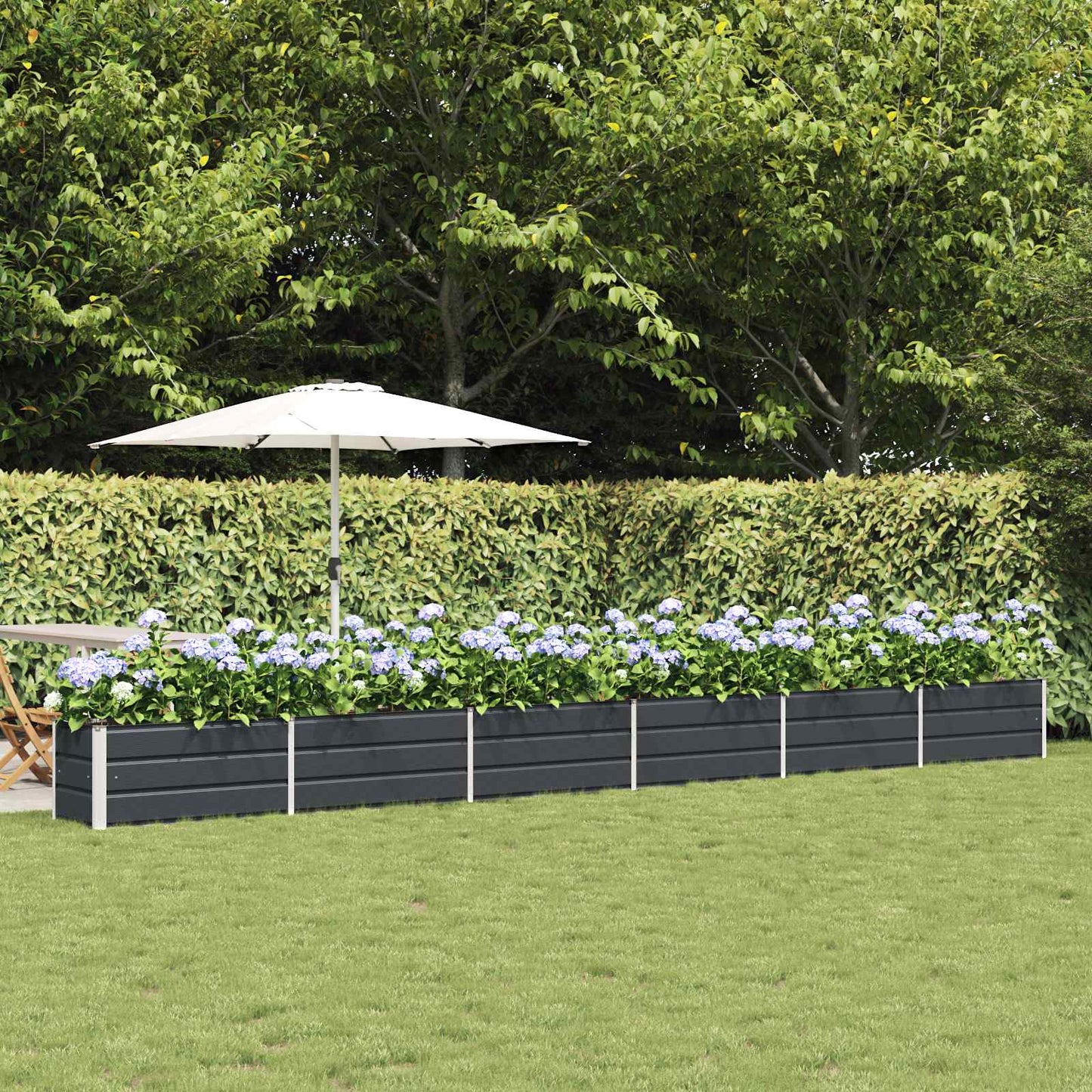 vidaXL Planter Anthracite 580 x 50 x 45 cm Galvanised Steel