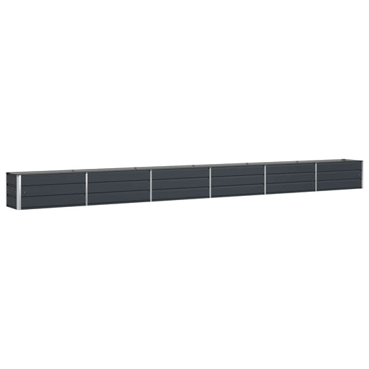 vidaXL Planter Anthracite 580 x 50 x 45 cm Galvanised Steel