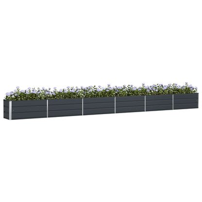 vidaXL Planter Anthracite 580 x 50 x 45 cm Galvanised Steel