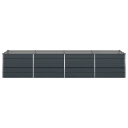 vidaXL Planter Anthracite 385 x 100 x 75 cm Galvanised Steel