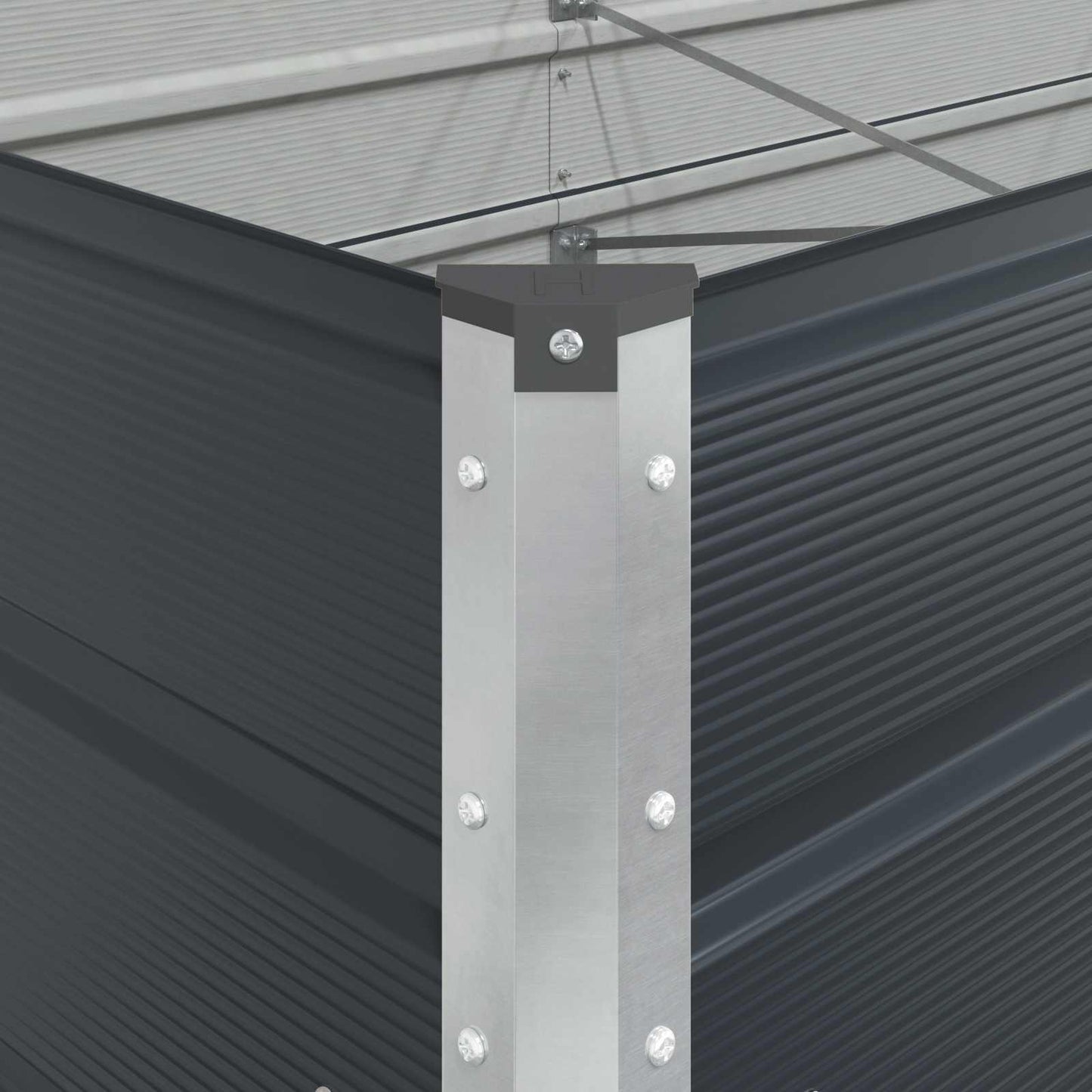 vidaXL Planter Anthracite 580 x 100 x 45 cm Galvanised Steel