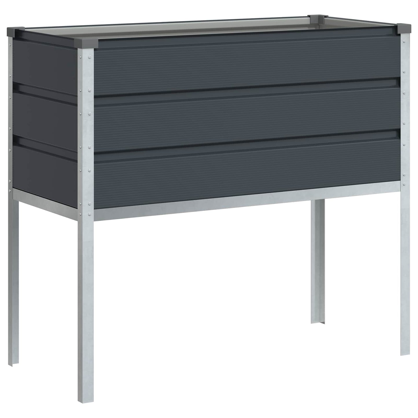 vidaXL Planter Anthracite 100 x 45 x 90 cm Galvanised Steel