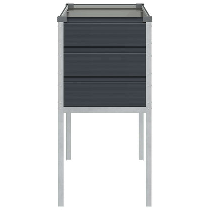 vidaXL Planter Anthracite 100 x 45 x 90 cm Galvanised Steel